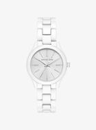 Michael Kors Mini Slim Runway White-coated Watch