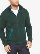 Michael Kors Mens Sherpa-lined Zip-up French Terry Hoodie