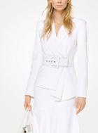 Michael Kors Collection Double Crepe-sable Draped Blazer