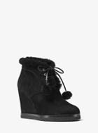 Michael Kors Collection Chadwick Suede And Shearling Wedge Boot