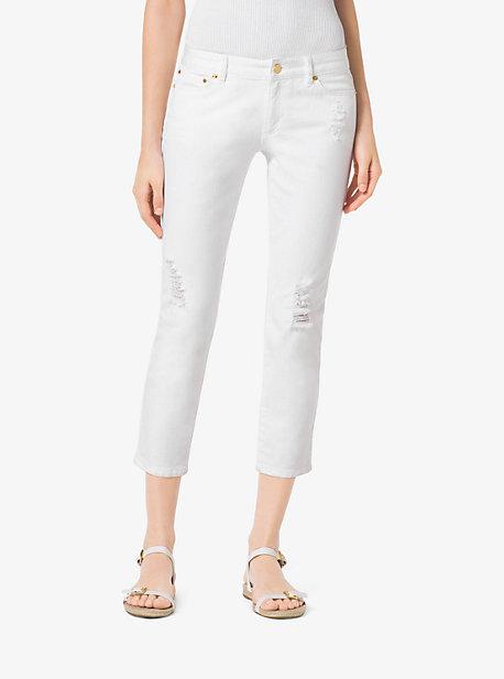Michael Michael Kors Distressed Cropped Jeans