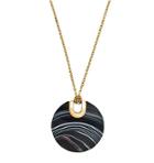 Michael Kors Gold-tone Black Agate Pendant Necklace