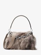 Michael Kors Collection Miranda Medium Fox Fur And Leather Shoulder Bag