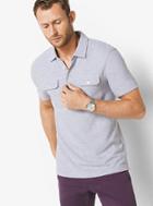 Michael Kors Mens Two-pocket Cotton And Linen Polo Shirt