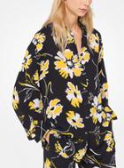 Michael Kors Collection Floral Silk-georgette Shirt