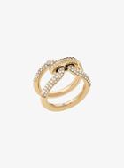 Michael Kors Pave Gold-tone Link Ring