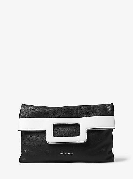 Michael Michael Kors Gwen Color-block Leather Fold-over Tote