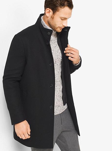 Michael Kors Mens Wool-melton Car Coat