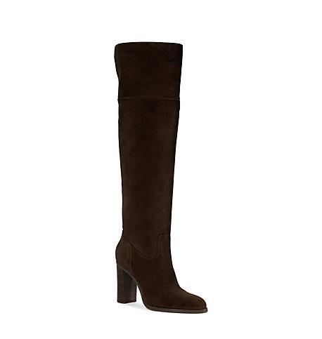 Michael Kors Regina Suede Over The Knee Boot In Coffee