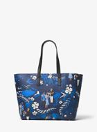 Michael Kors Collection Prescott Large Tropical Welcome Print Leather Tote