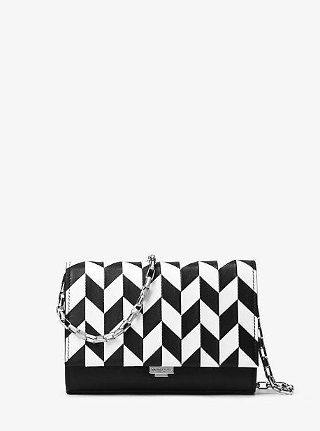 Michael Kors Collection Yasmeen Small Applique Leather Clutch