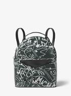 Michael Michael Kors Jessa Small Logo Graffiti Leather Convertible Backpack
