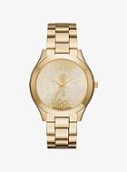 Michael Kors Slim Runway Scatter Logo Gold-tone Watch