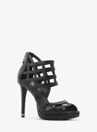 Michael Kors Trinity Embossed-leather Platform Sandal