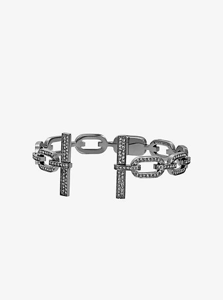 Michael Kors Pave Black-tone Hinge Cuff