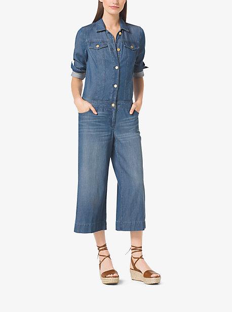 Michael Michael Kors Wide-leg Denim Jumpsuit
