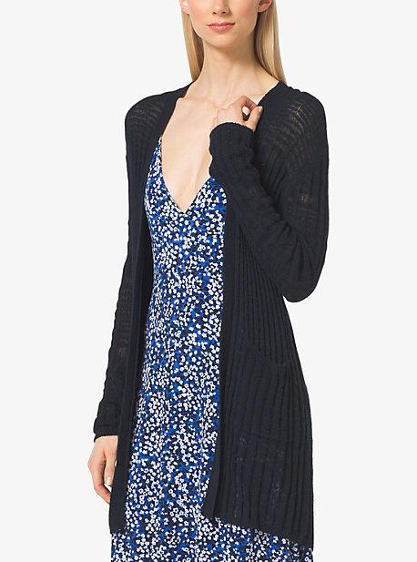 Michael Michael Kors Ribbed Cotton Cardigan