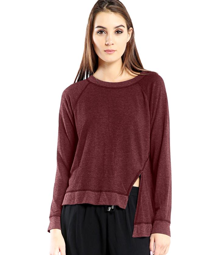 Michael Stars French Terry Sweatshirt With Front Slit
