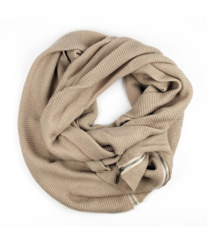 Michael Stars Solid Ribbed Eternity With Zipped Closure