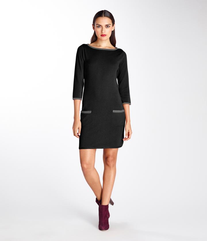 Michael Stars Cashmere Blend Wide Neck Dress