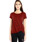 Michael Stars Supima Cotton Tee With Pleat Detail
