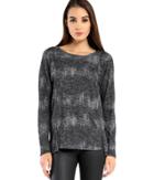 Michael Stars Shadow Terry Long Sleeve Tee With Seam Detail