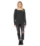 Michael Stars Boatneck Lace Up Pullover Sweater