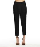 Michael Stars Pleated Front Pant With Crossover Waistband