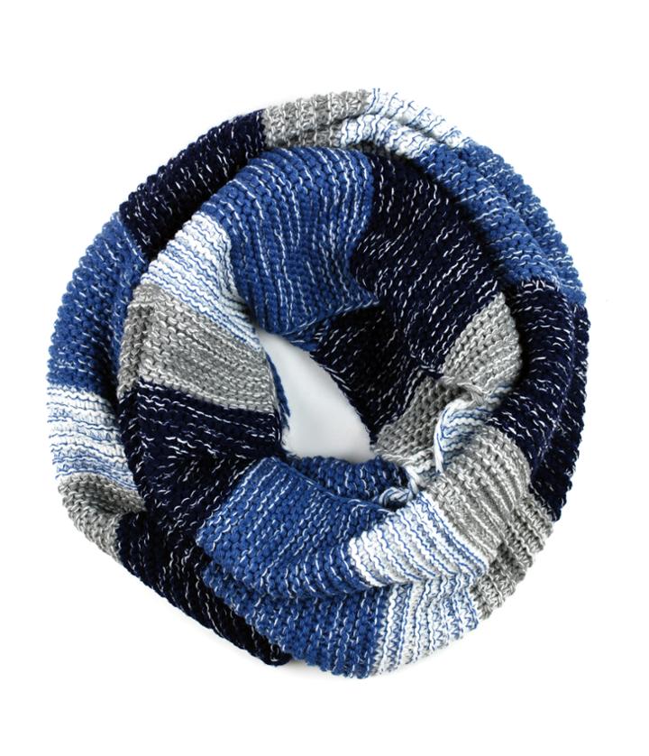 Michael Stars Knit Acrylic Stripe Eternity Scarf