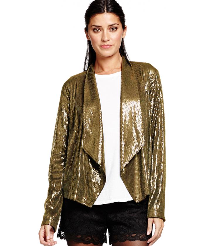 Michael Stars Long Sleeve Sequin Jacket