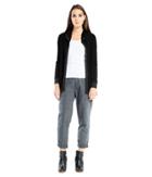 Michael Stars Sweater Knit Rib Mix Hooded Cardigan