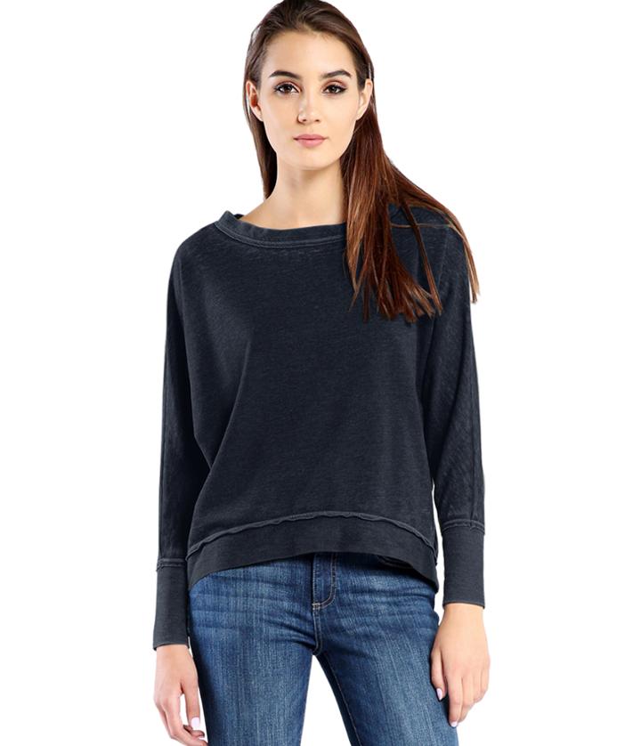 Michael Stars Burnout French Terry Hiow Sweatshirt