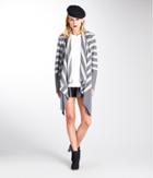 Michael Stars Cashmere Blend Stripe Cascade Cardigan