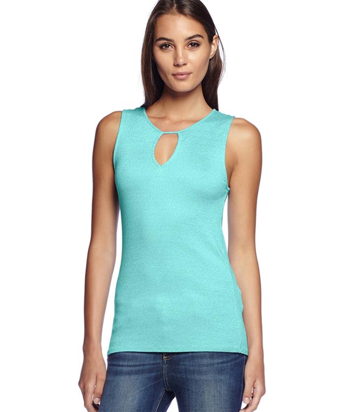 Michael Stars Shine Tank With Keyhole Detail