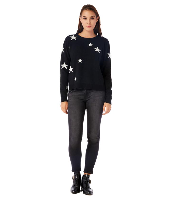 Michael Stars Cashmere Blend Star Intarsia Sweater