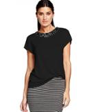 Michael Stars Short Sleeve Crew With Chunky Stone Collar