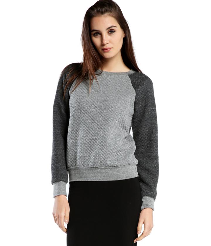 Michael Stars Quilted Raglan Sweatshirt