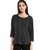 Michael Stars Linen Knit 3/4 Sleeve Hiow Tee