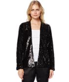 Michael Stars Open Front Sequin Jacket