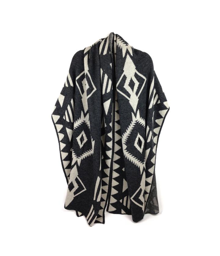 Michael Stars Reversible Desert Pring Knit Cape