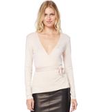 Michael Stars Shine Long Sleeve Ballet Wrap Top