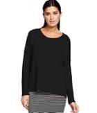 Michael Stars Long Sleeve Scoop Hi Low Pullover