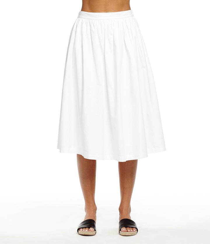 Michael Stars Full Poplin Midi Skirt