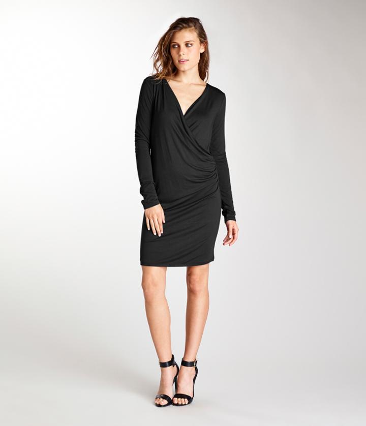 Michael Stars Long Sleeve Surplice Dress