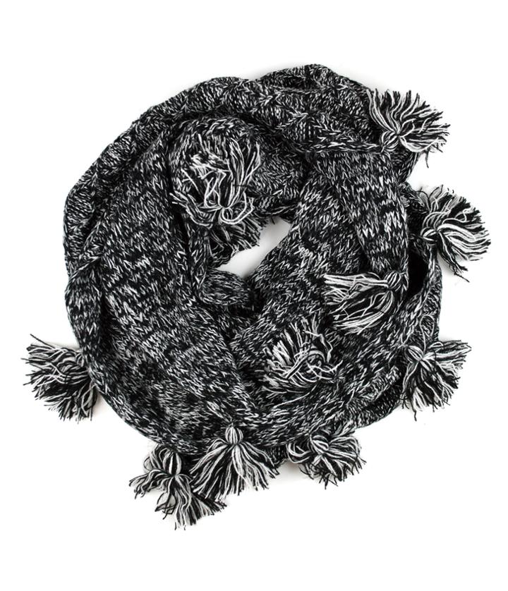 Michael Stars Cable Knit Acrylic Eternity With Tassels