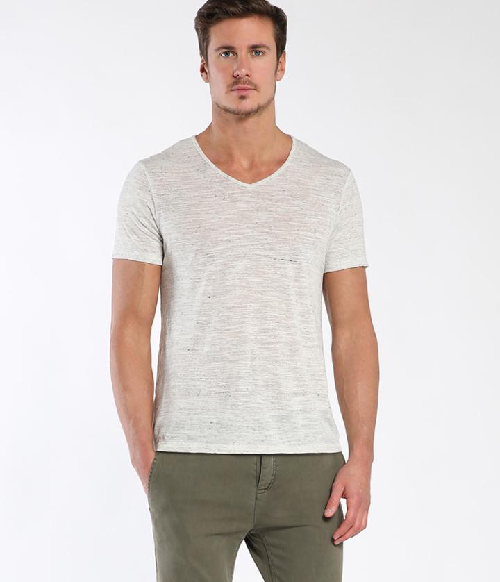 Michael Stars Short Sleeve V-neck Fleck Tee