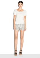 Milly Scallop Ballet Pullover - White Wht