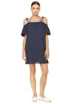Milly Crinkle Cotton Eden Off The Shoulder Cover-up