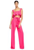 Milly Italian Cady Trapunto Trouser - Fluo Pink