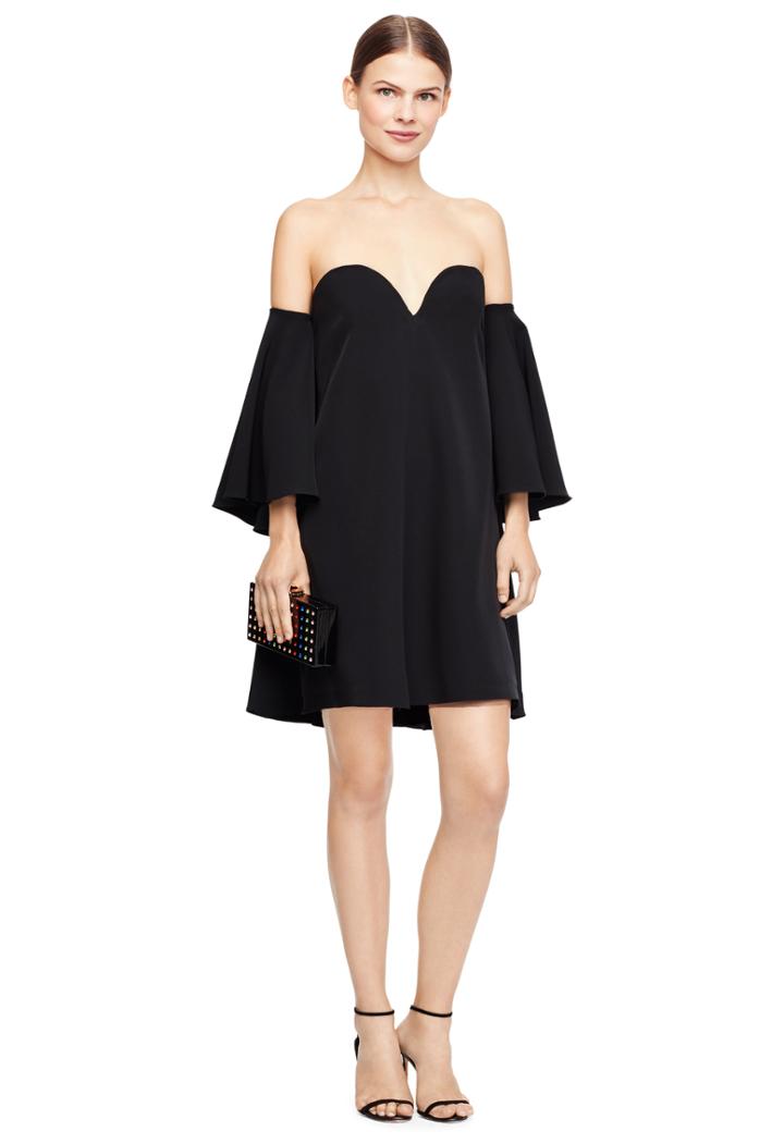Milly Italian Cady Lola Dress - Black